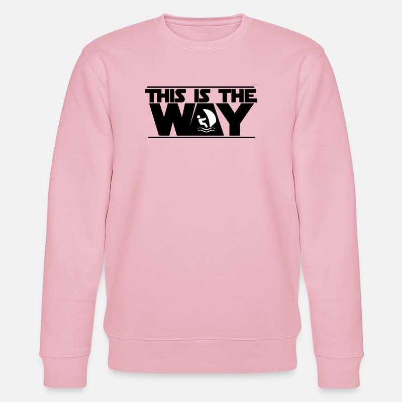 Das ist der Weg, Windsurfen! - Stanley/Stella Unisex Bio-Sweatshirt CHANGER - Hellrosa