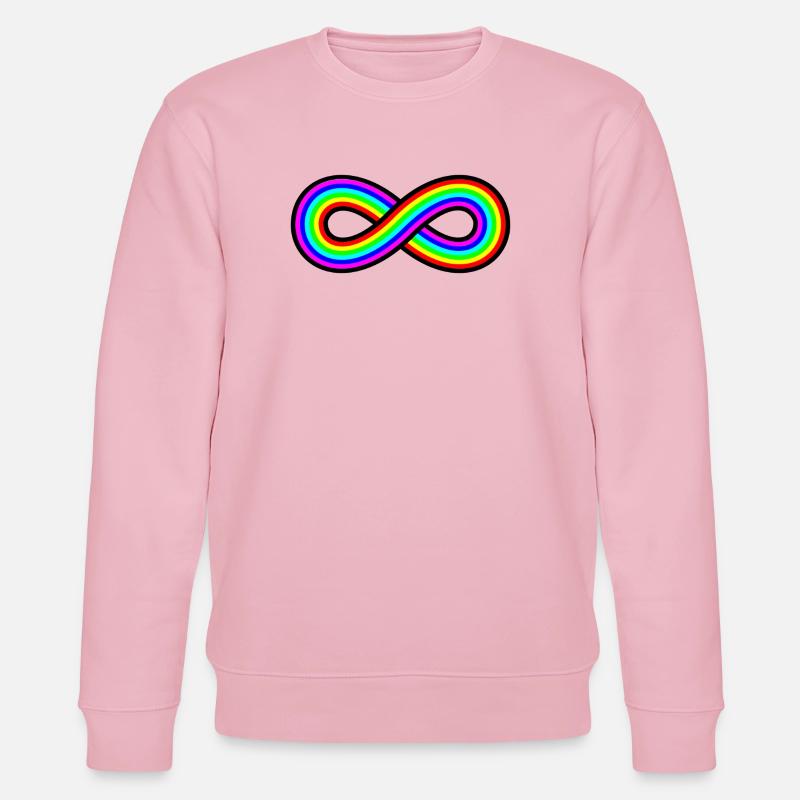Autismus Regenbogen Unendlichkeit - Stanley/Stella Unisex Bio-Sweatshirt CHANGER  - Hellrosa