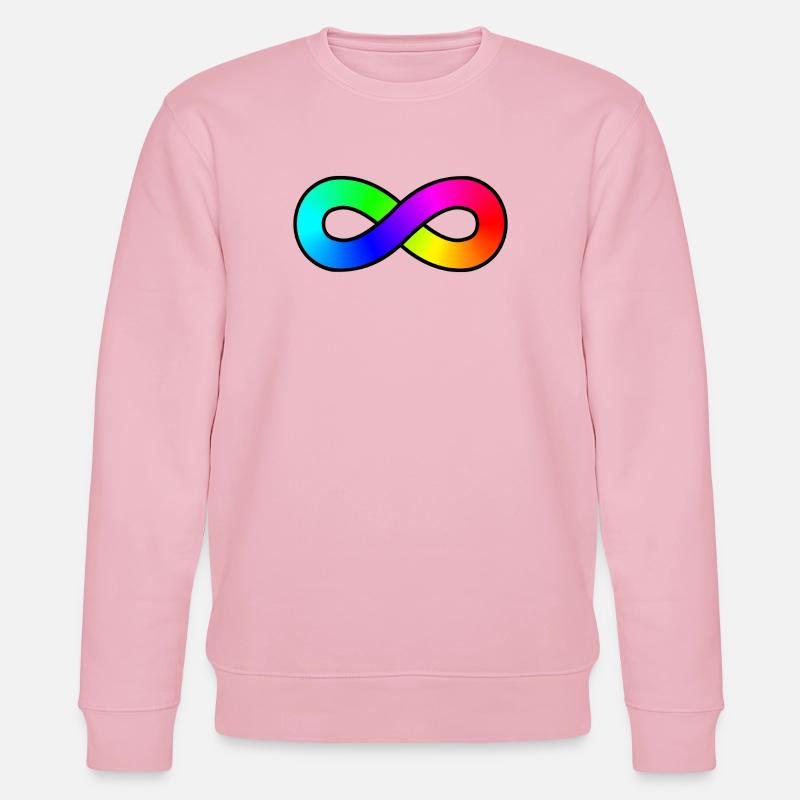 Autismus Regenbogen Unendlichkeit - Stanley/Stella Unisex Bio-Sweatshirt CHANGER  - Hellrosa