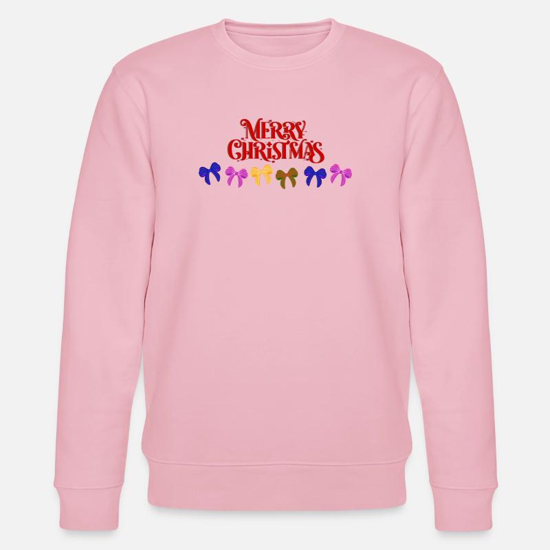 Frohe Weihnachten Bogenparade - Stanley/Stella Unisex Bio-Sweatshirt CHANGER  - Hellrosa