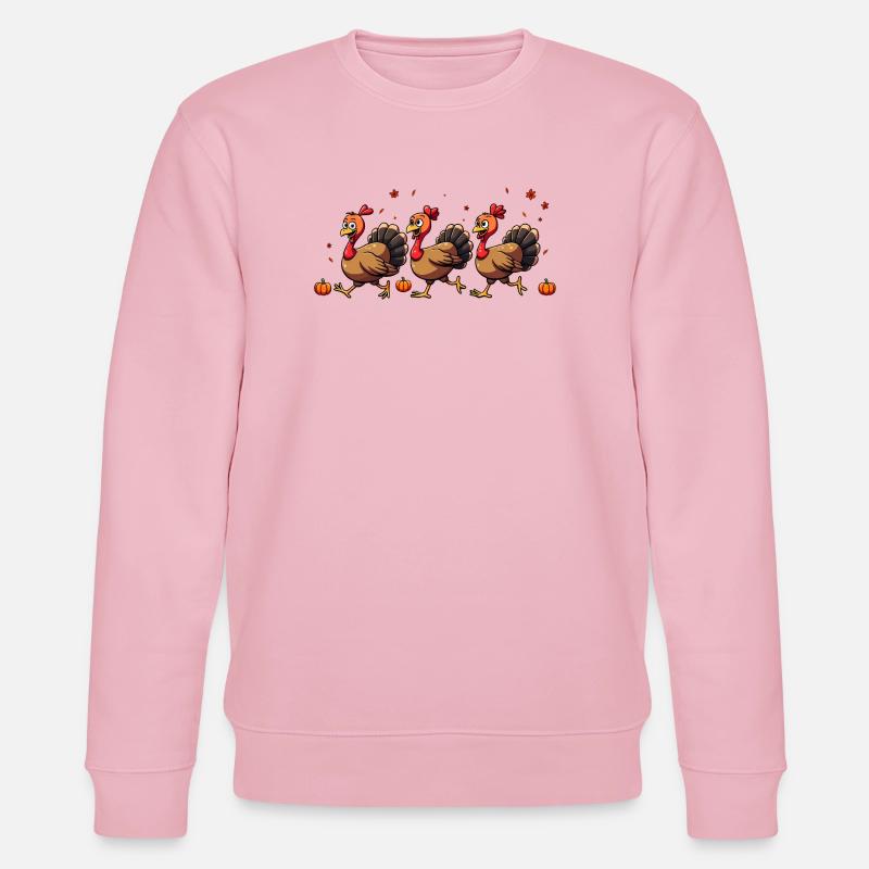 Bébé dinde de Thanksgiving - Sweat bio CHANGER Stanley/Stella Unisexe - rose pâle