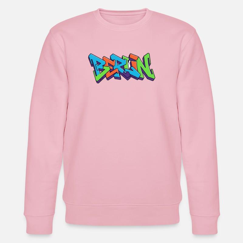 Berliner Straßen Graffiti Farbexplosion - Stanley/Stella Unisex Bio-Sweatshirt CHANGER  - Hellrosa