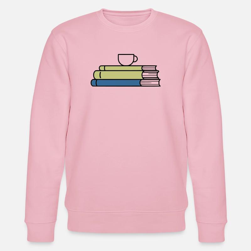 Stack of books Coffee mug Coloured - Stanley/Stella CHANGER Unisex Organic Sweatshirt - cotton pink