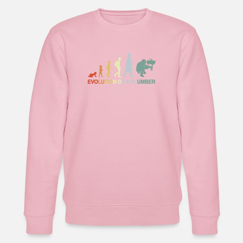 Évolution du plombier - Sweat bio CHANGER Stanley/Stella Unisexe - rose pâle