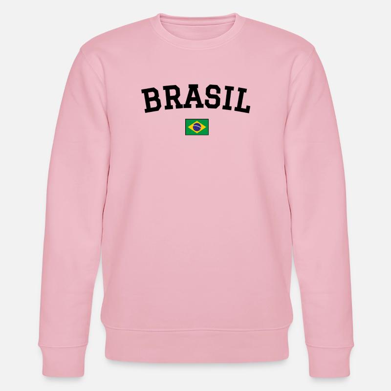 Drapeau du Brésil Noir - Sweat bio CHANGER Stanley/Stella Unisexe - rose pâle