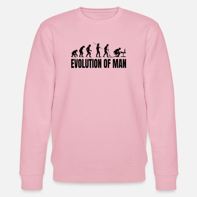 Programmierer Computerfreak Evolution - Stanley/Stella Unisex Bio-Sweatshirt CHANGER - Hellrosa