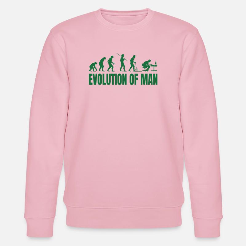 Évolution de l’homme Programmeur IT - Sweat bio CHANGER Stanley/Stella Unisexe - rose pâle