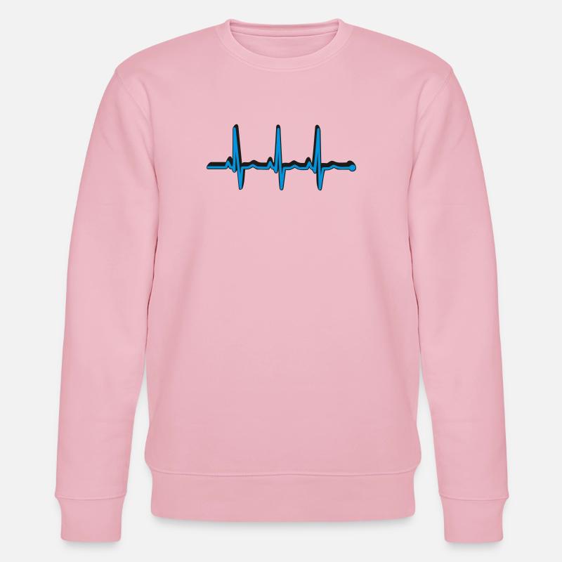 frequenz herzschlag - Stanley/Stella CHANGER Unisex Organic Sweatshirt - cotton pink