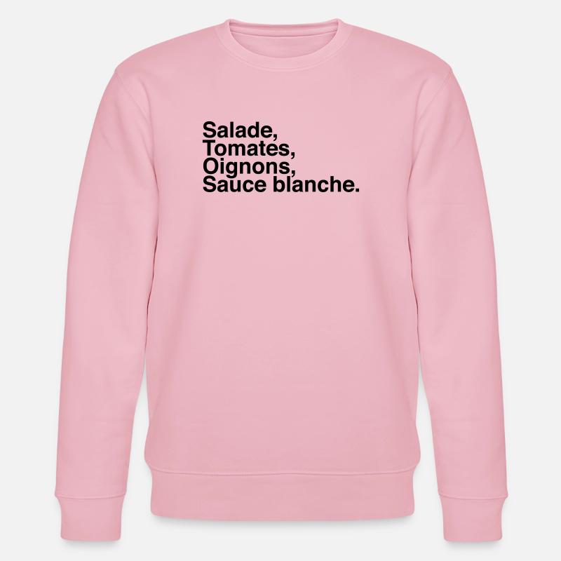 Salade Tomate Oignons Sauce blanche - Sweat bio CHANGER Stanley/Stella Unisexe - rose pâle