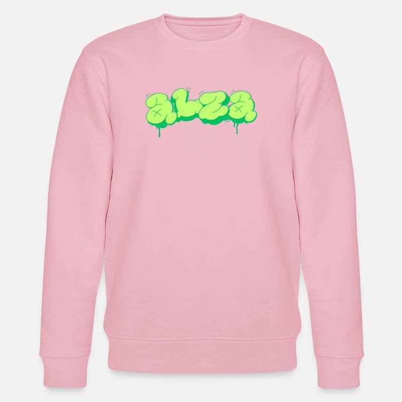 Conception de style graffiti vert vif - Sweat bio CHANGER Stanley/Stella Unisexe - rose pâle
