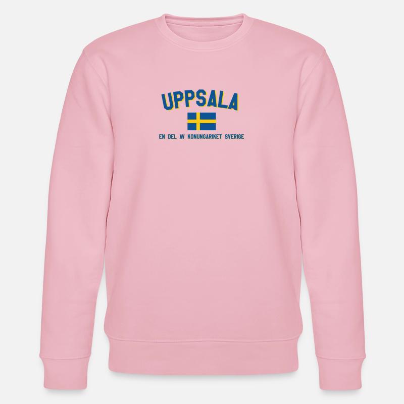 Logo d’Uppsala avec drapeau - Sweat bio CHANGER Stanley/Stella Unisexe - rose pâle