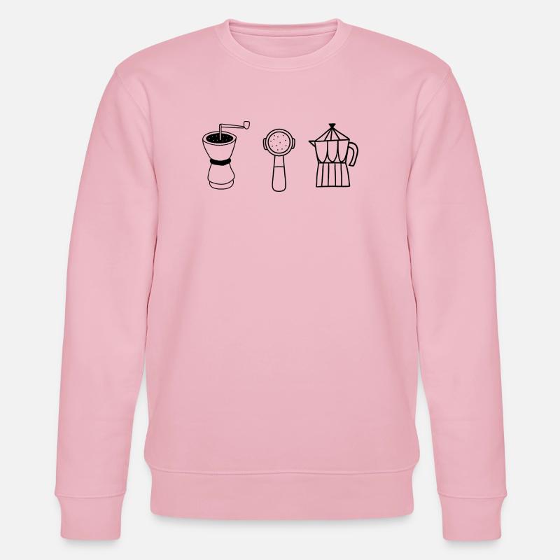 Coffee evolution - Stanley/Stella CHANGER Unisex Organic Sweatshirt - cotton pink