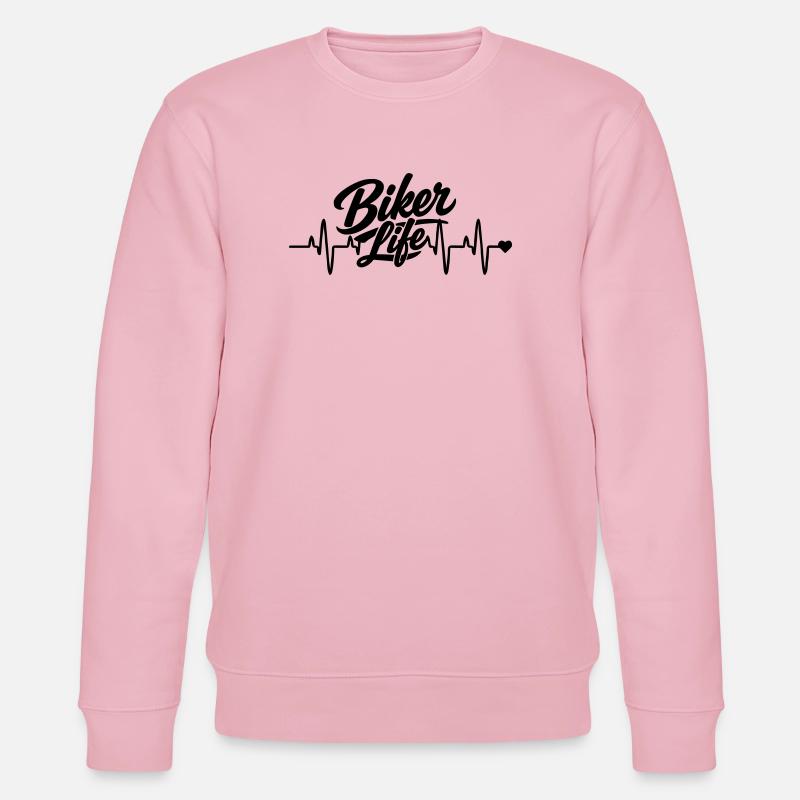 Biker herzfrequenz - Stanley/Stella Unisex Bio-Sweatshirt CHANGER  - Hellrosa