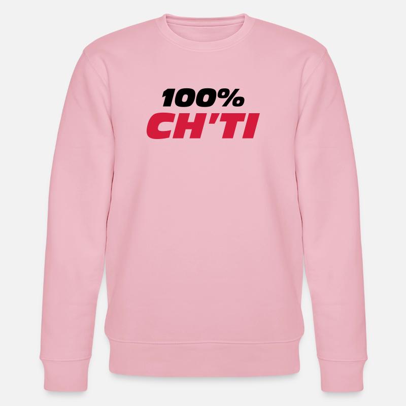 100% Ch'ti - Sweat bio CHANGER Stanley/Stella Unisexe - rose pâle