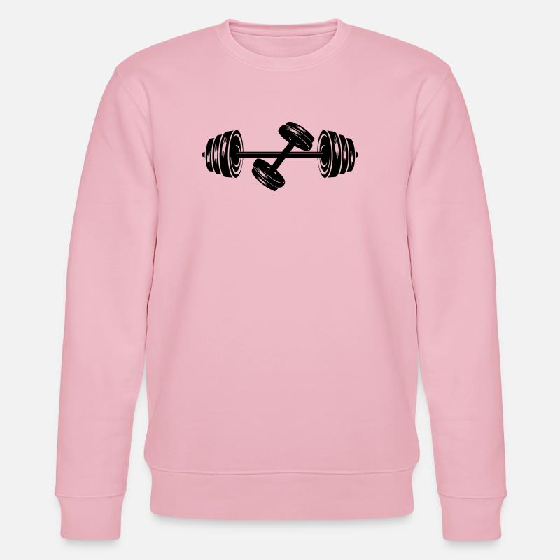 Weights dumbbell discs dumbbell 2 - Stanley/Stella CHANGER Unisex Organic Sweatshirt - cotton pink