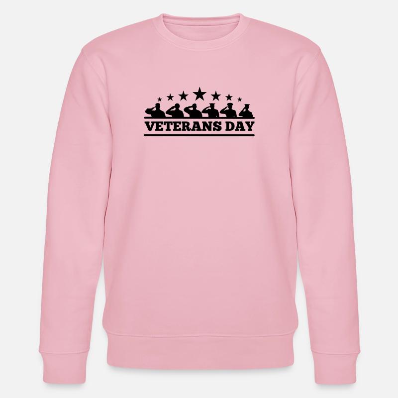 Emblem Veterans Day - Stanley/Stella Unisex Bio-Sweatshirt CHANGER  - Hellrosa