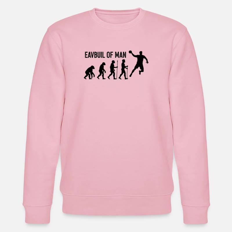 Evolution des Menschen Sprung - Stanley/Stella Unisex Bio-Sweatshirt CHANGER  - Hellrosa