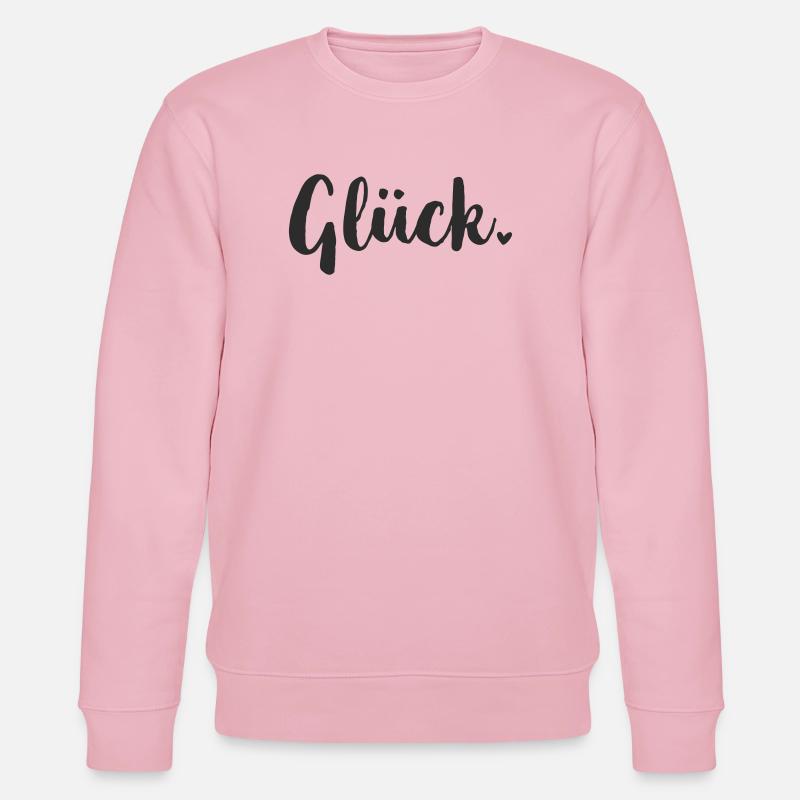 Glück Statement - Stanley/Stella Unisex Bio-Sweatshirt CHANGER  - Hellrosa