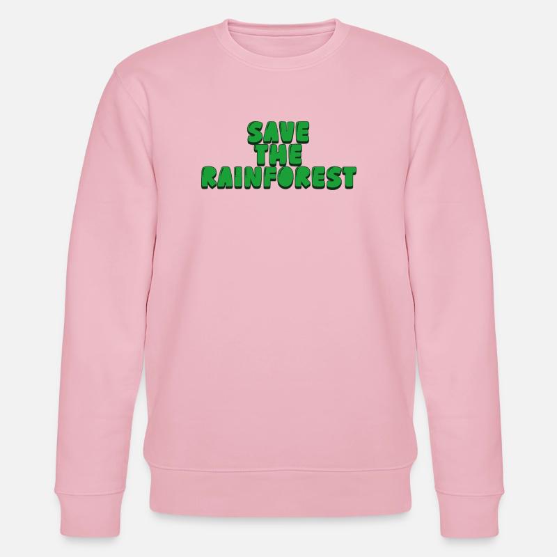 save the rainforest - Stanley/Stella Unisex Bio-Sweatshirt CHANGER  - Hellrosa