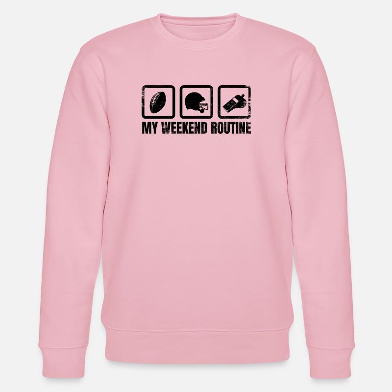 Football Wochenendroutine - Stanley/Stella Unisex Bio-Sweatshirt CHANGER - Hellrosa