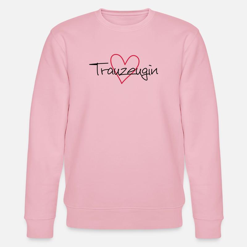Trauzeugin Herz Junggesellenabschied - Stanley/Stella Unisex Bio-Sweatshirt CHANGER - Hellrosa