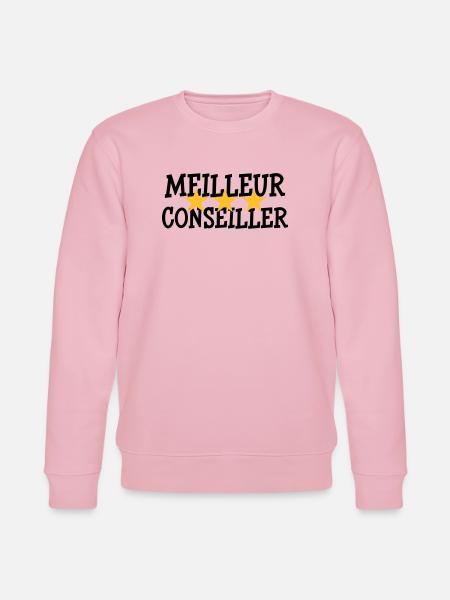 Meilleur Conseiller - Sweat bio CHANGER Stanley/Stella Unisexe - rose pâle