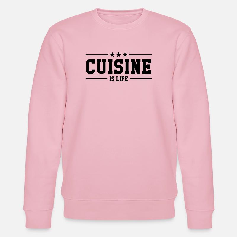 Küche is life - Stanley/Stella Unisex Bio-Sweatshirt CHANGER  - Hellrosa