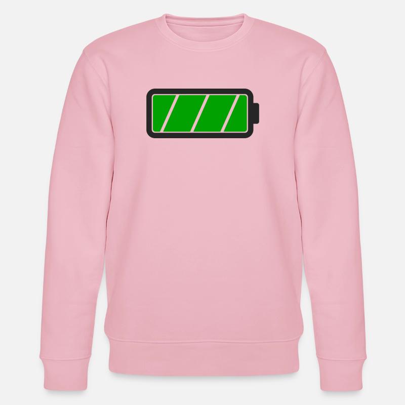 Batterie voll - Stanley/Stella Unisex Bio-Sweatshirt CHANGER  - Hellrosa