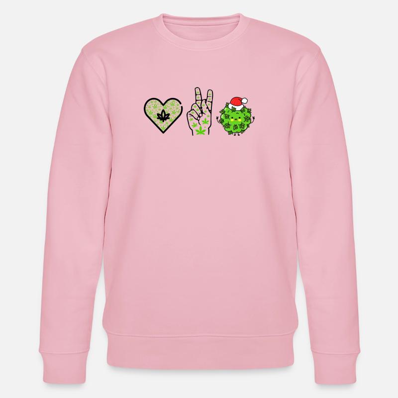 Amour, Paix et Bonheur / Joyeux Noël - Sweat bio CHANGER Stanley/Stella Unisexe - rose pâle