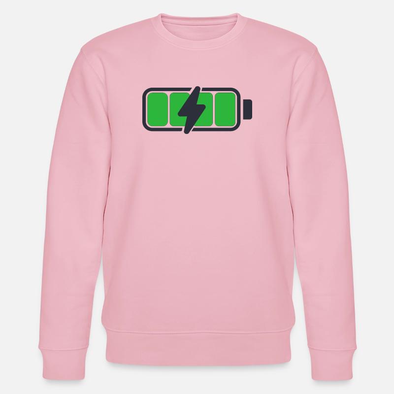 Voller iPhone-Akku - Stanley/Stella Unisex Bio-Sweatshirt CHANGER  - Hellrosa