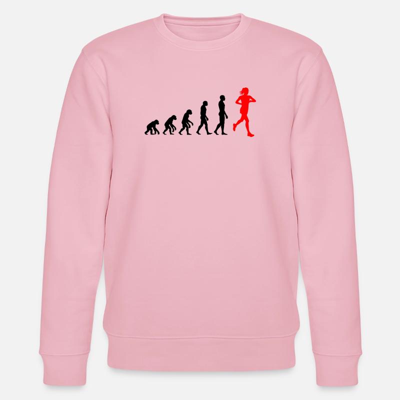 EVOLUTION RUNNERIN POWER! JOGGERIN LÄUFERIN FIT - Stanley/Stella Unisex Bio-Sweatshirt CHANGER  - Hellrosa