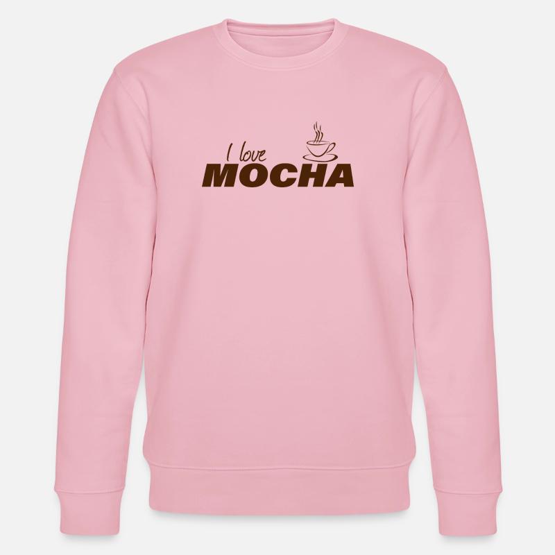 I LOVE MOCHA - Stanley/Stella Unisex Bio-Sweatshirt CHANGER  - Hellrosa