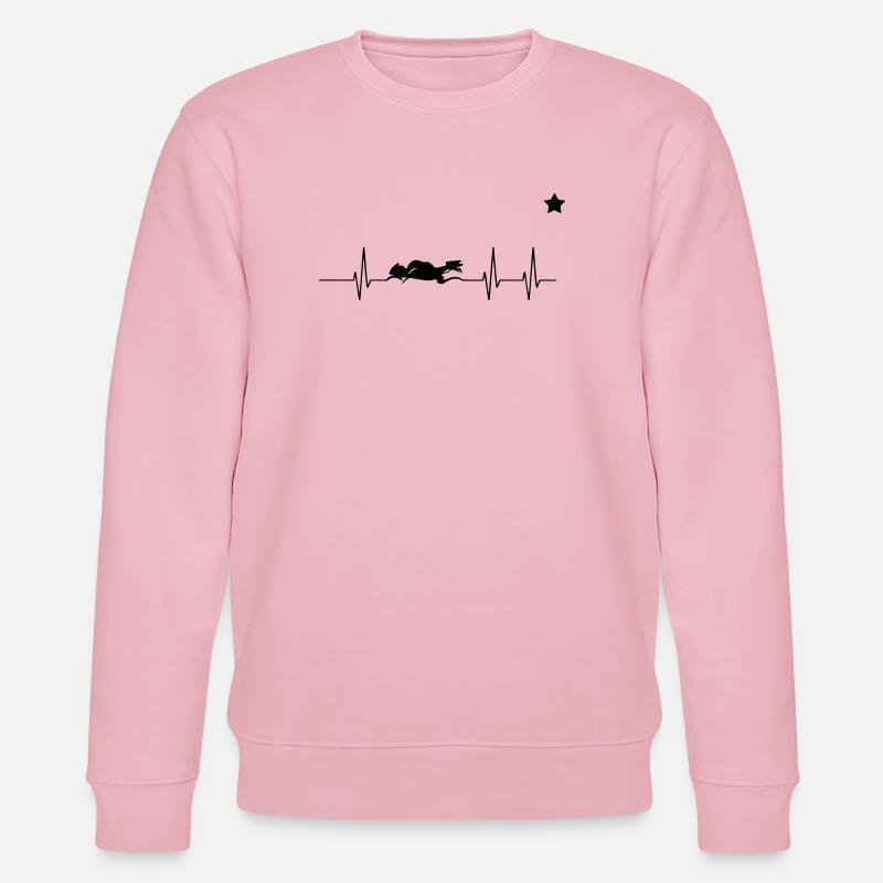 mottorad herz - Stanley/Stella Unisex Bio-Sweatshirt CHANGER  - Hellrosa
