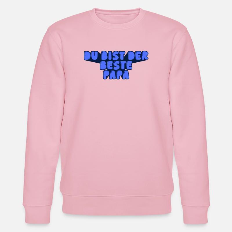du bist der beste Papa - Stanley/Stella Unisex Bio-Sweatshirt CHANGER  - Hellrosa