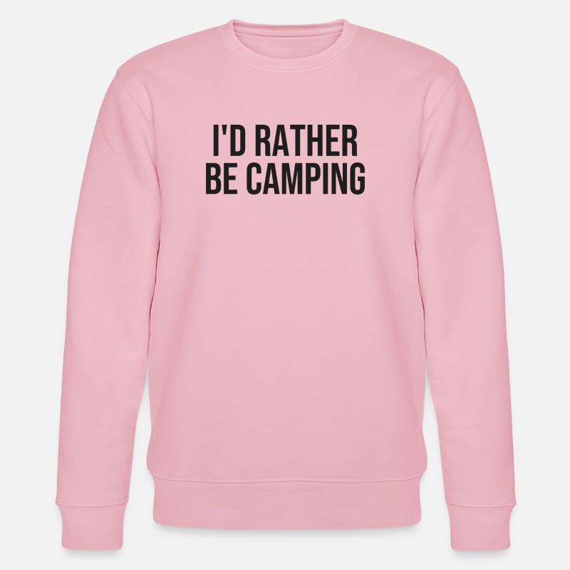 Lieber Camping als Drinnen - Stanley/Stella Unisex Bio-Sweatshirt CHANGER - Hellrosa