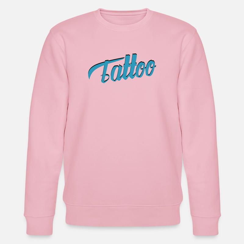 Écriture de tatouage en sarcelle-ci - Sweat bio CHANGER Stanley/Stella Unisexe - rose pâle