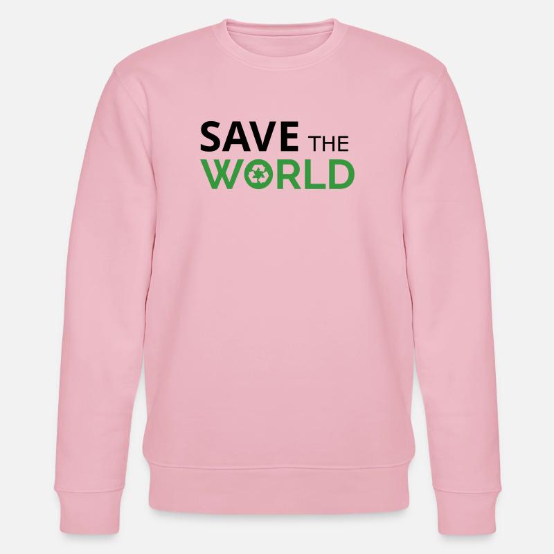 Save the world - Stanley/Stella CHANGER Unisex Organic Sweatshirt - cotton pink