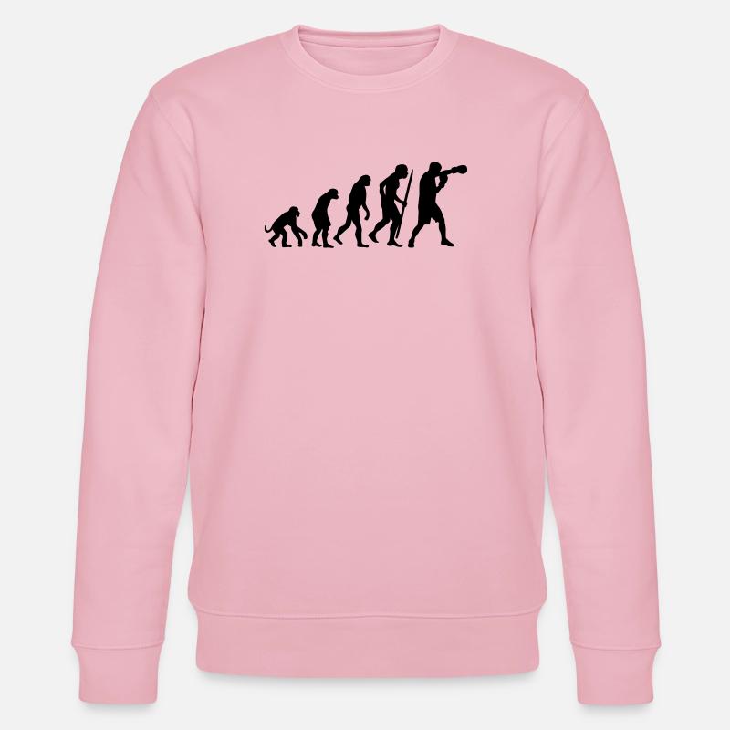 Evolution of boxing - Stanley/Stella Unisex Bio-Sweatshirt CHANGER  - Hellrosa