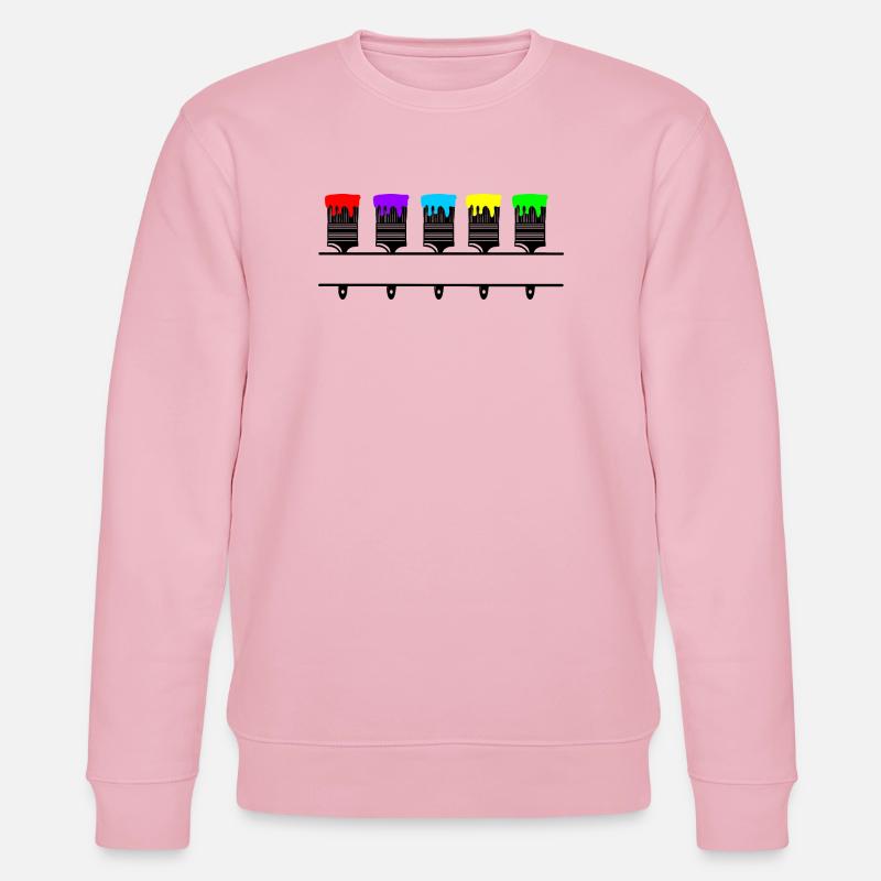 Farbpinsel mit leerer Aussparung - Stanley/Stella Unisex Bio-Sweatshirt CHANGER  - Hellrosa