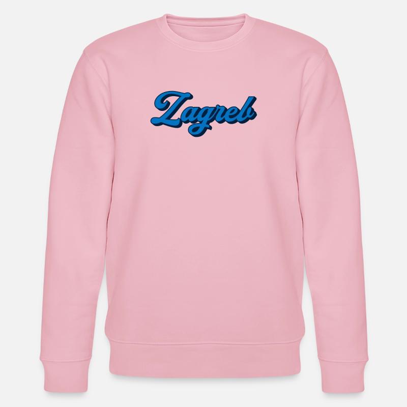 Zagreb Script Logo Stil - Stanley/Stella Unisex Bio-Sweatshirt CHANGER  - Hellrosa