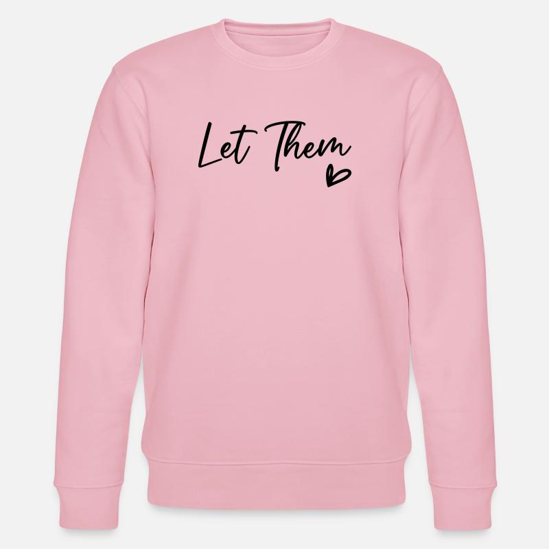 Lass sie Gott Kinder T-Shirt - Stanley/Stella Unisex Bio-Sweatshirt CHANGER  - Hellrosa