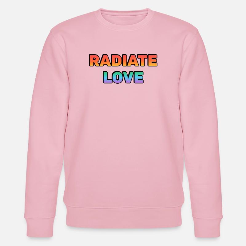 Radiate Love Gradient Typografie - Stanley/Stella Unisex Bio-Sweatshirt CHANGER  - Hellrosa