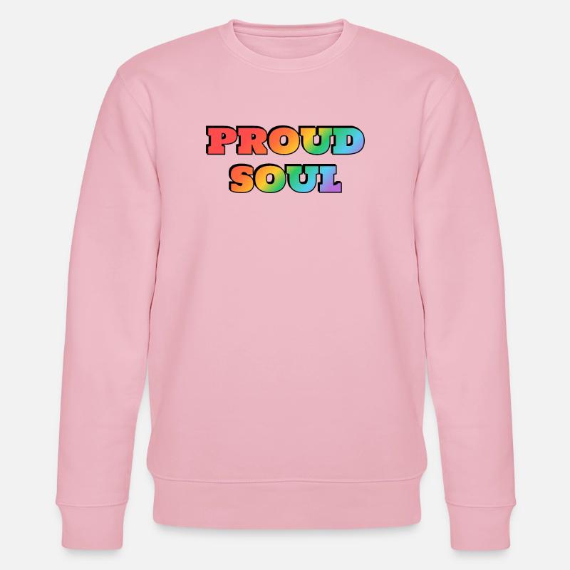Stolze Seele Regenbogen Text - Stanley/Stella Unisex Bio-Sweatshirt CHANGER  - Hellrosa