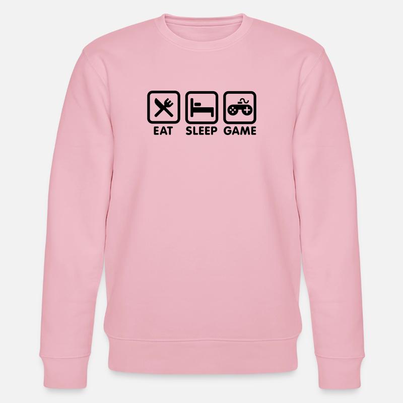 Eat sleep game - Stanley/Stella Unisex Bio-Sweatshirt CHANGER  - Hellrosa