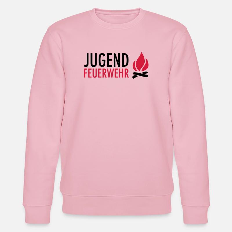 Young firefighters with flame - Stanley/Stella CHANGER Unisex Organic Sweatshirt - cotton pink