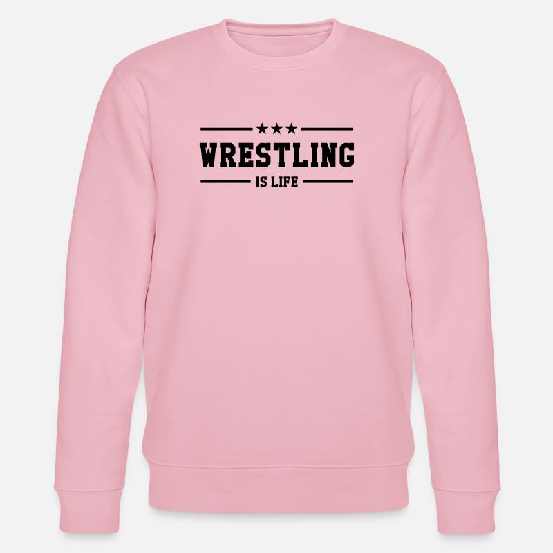 Wrestling is life - Stanley/Stella Unisex Bio-Sweatshirt CHANGER  - Hellrosa