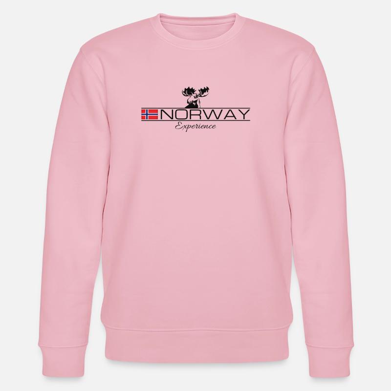 Norway Experience Elch Moose Design - Stanley/Stella Unisex Bio-Sweatshirt CHANGER  - Hellrosa