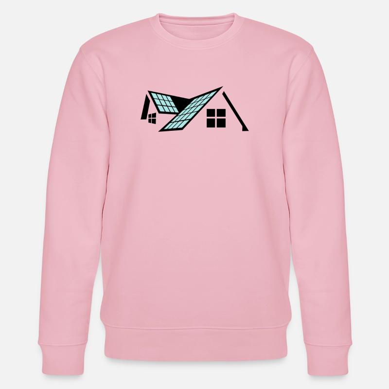 Maison avec panneaux solaires - Sweat bio CHANGER Stanley/Stella Unisexe - rose pâle