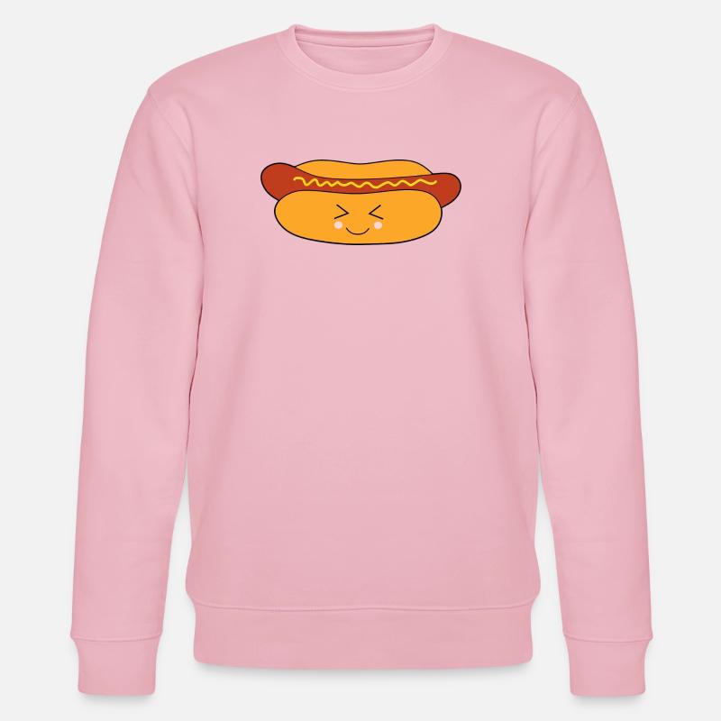 Hot dog Wurst - Stanley/Stella Unisex Bio-Sweatshirt CHANGER  - Hellrosa