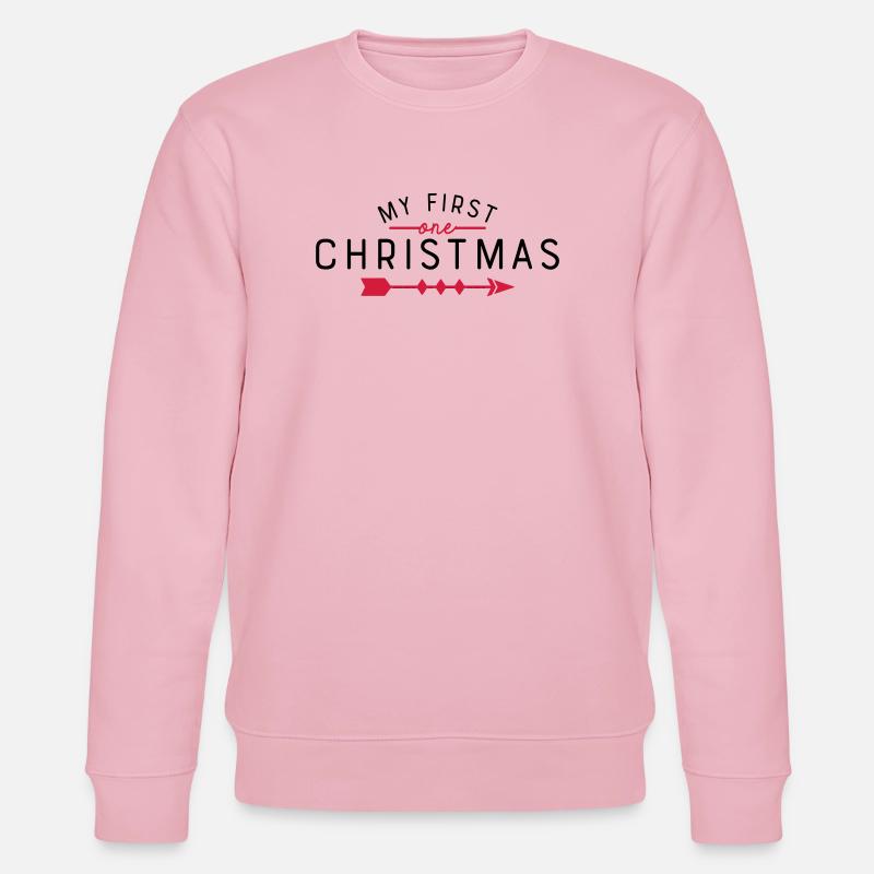 my first Christmas - Stanley/Stella CHANGER Unisex Organic Sweatshirt - cotton pink